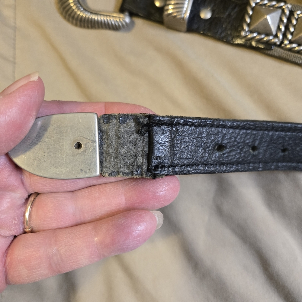 Nanni Vintage Leather & Silver Belt - Picture 8 of 12